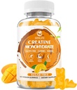 Kreatin Monohidrat Gumiji za moške in ženske, Žvečilni kreatin Monohidrat za mišično moč, mišice graditelj, energijski boost, sladkor brez, Vegan, mango arome 60 Število