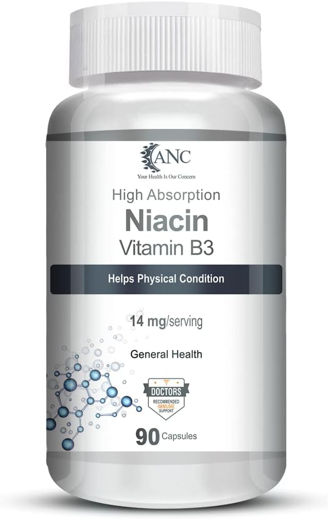 Vitamin B3 za vaskularnost in povečanje energije 90 Veg kapsule