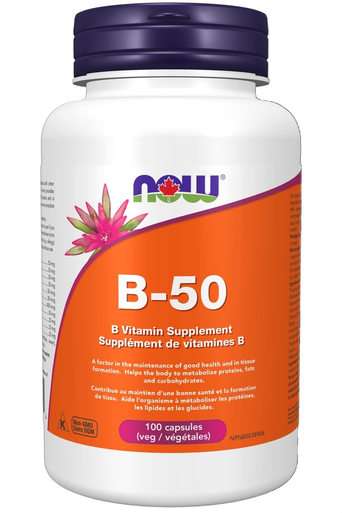 NOW Vitamin B-50 mg 100 Veg kapsule