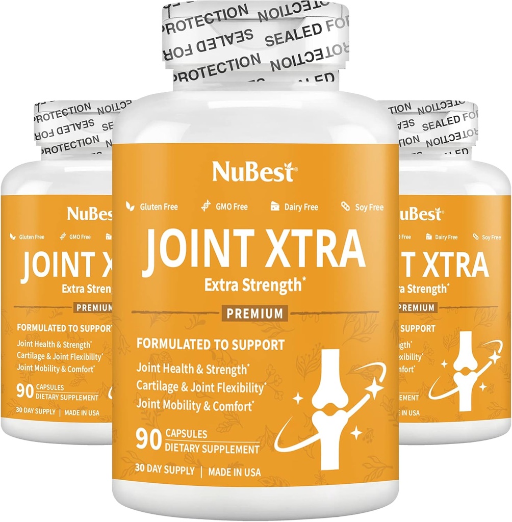 Skupni Xtra Advanced Support Supplement - skupno moč Formula z glukozaminom, Chondroitin, Kurkurja, MSM & Boswellia za skupno zdravje in kartilažo, prilagodljivost, mobilnost in udobje (Pack 3)