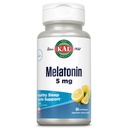 KAL Melatonin 5mg Pomoč v spanju Lozenges, Melatonin Dopolnilo podpira kakovost spanja, umiritev in zdravo spanje cikel, z dodanim vitaminom B6, vegetarijansko, naravno limonino aromo, 60 Lozenges