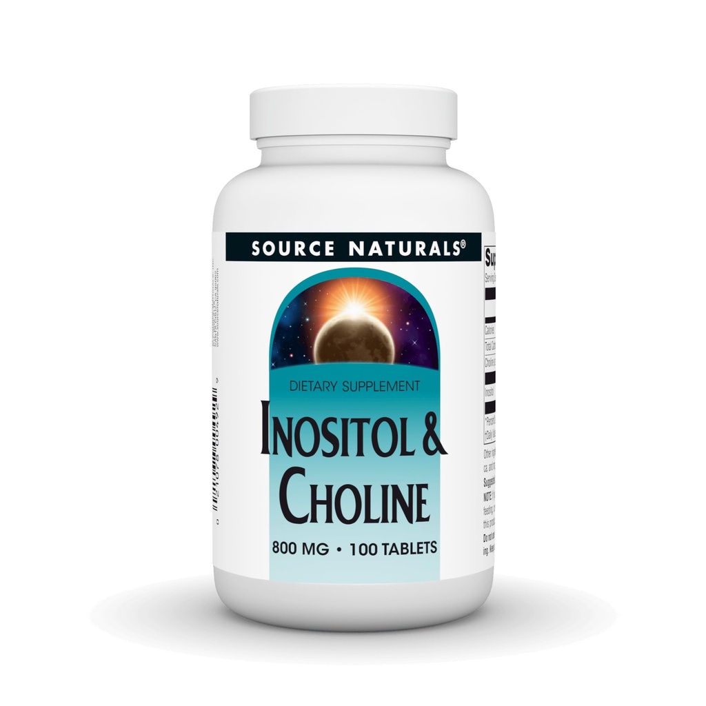Vir Naturals Inositol & Choline 800 mg podpira zdravo funkcijo živcev - 100 tablet