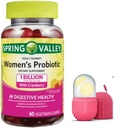 FitMania Spring Valley Ženske brusnice probiotični dodatek Spring Valley vegetarijanske Gummies, Malina Lemon, 60 Število in darilo Ledeni valjar za obraz