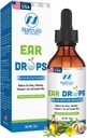 Natrulo naravne kapljice za ušesa za okužbo ušesa - homeopatske, zeliščne kapljice za ušesa za odrasle, otroke in hišne ljubljenčke - za ušesne bolečine, plavalno uho, Loosen Wax - otroci varno uho olje, Made in USA (2 Oz)