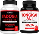 Fadogia Agressis Extract (60 Count) Največja moč za atletske zmogljivosti in mišične mase in Tongkat Ali Za moške (120 Kapsule) Longjack Tongkat Ali za zdravje in vitalnost podporo za moške - ZDA Made