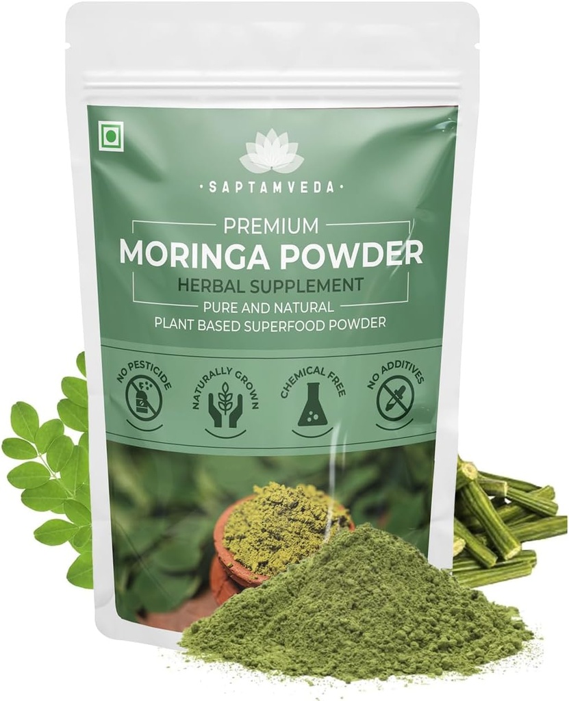 SAPTAMVEDA Premium Moringa Leaf Powder 8.81 Oz/250 Gm 