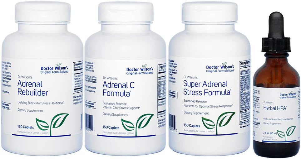 Dr. Wilson's Adrenal utrujenost protokol komplet za adrenalno podporo HPA velike