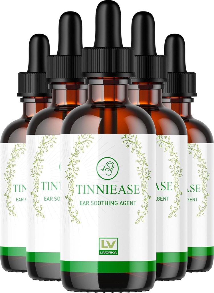 LIVORKA (5 pakiranj) Tinniease kapljice, Tinniease kapljice za podporo sluhu, Tini Ease kapljice, Tinniease Uha kapljice, 5 steklenic za 150 dni