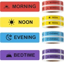 Medicine Nalepke Medication Instruction Label Stalni papir Nalepka AM NOON PM za tablete primer Planner 0,4 * 1,6inch (Jutro Noon večerna postelja)