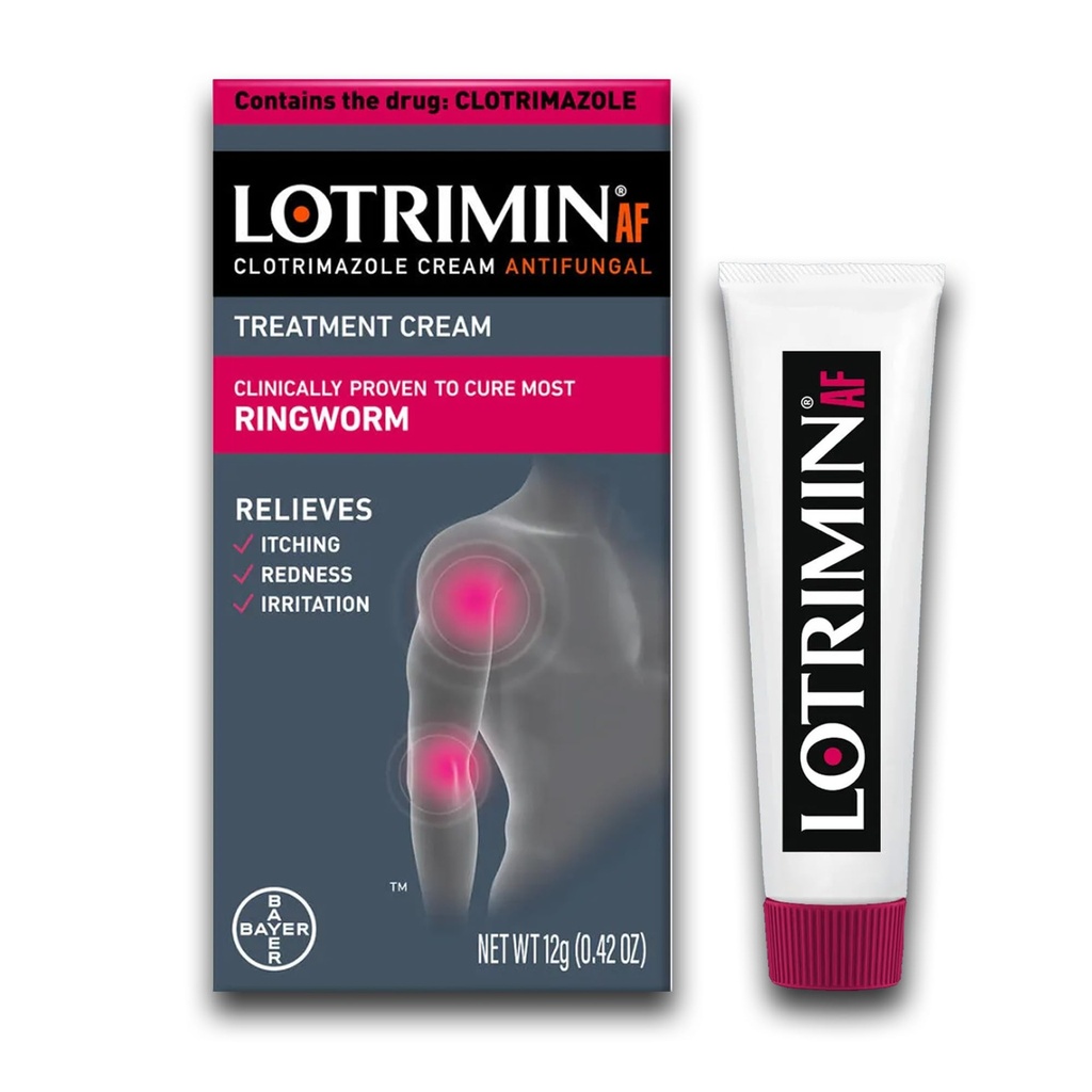 Lotrimin AF Krema za črve Klotrimazol 1% - Klinično dokazano učinkovito protiglivično kremo zdravljenje večine Ringfilm, za odrasle in otroke več kot 2 leti, .42 Ounce (12 Gram)