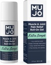 MUJO Extra Oomph — Quick Pain Relief Roll-On Gel + Organic Mentol + ICY Muscle Relief + hitro delujoči mentol + Aloe + Arnica – za skupne in zadnje boje – 3 fl oz