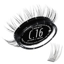 Lashify Curl 16mm Gossamer trepalnice razširitve ponovno polnjenje, črna, DIY lažne las za naravni videz