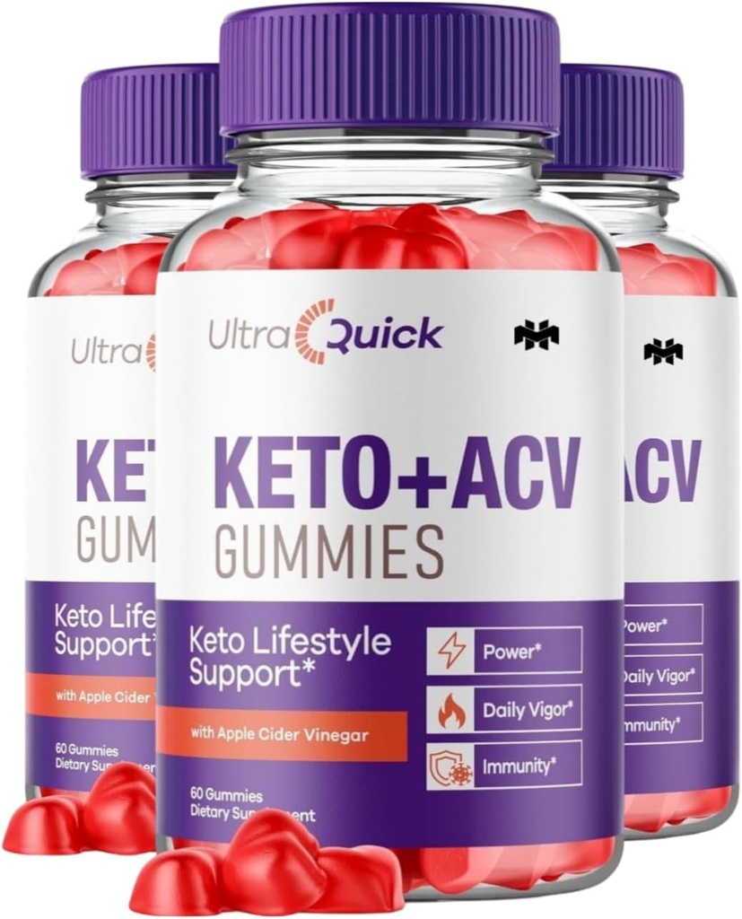 Mega hits Ultra Quick Keto ACV Gummies, UltraQuick Keto ACV Gummies, Ultra Keto, 180 Gummies, 3 paket