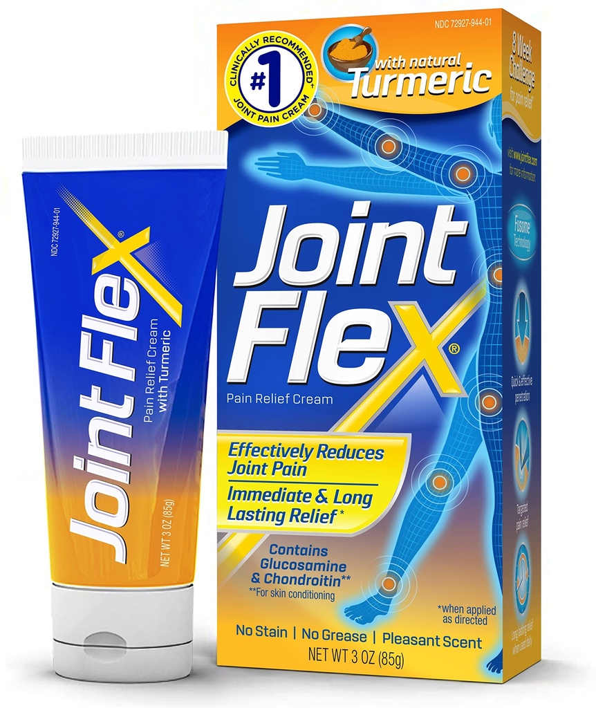 SKUPNA FLEX krema za lajšanje bolečine s kurkuma, Artritis Pain Relief, Joint Pain Relief, 3 Ounce Tube