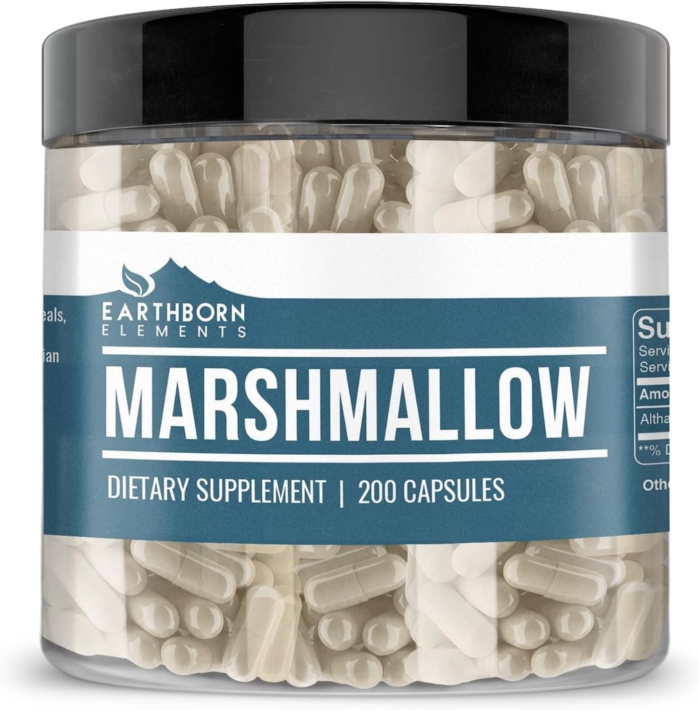 Elementi iz rastlinjaka Marshmallow Root 200 Kapsule, čiste in nerazredčene, brez dodatkov
