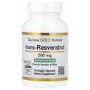 Resveratrol, 98% Pure Trans- Resveratrol, brez emodina in PAH, italijansko Izvorno, 200 mg, 60 Veggie kapsul