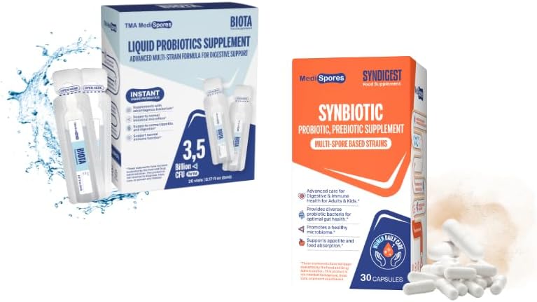 Biota Instant Probiotic Dnevni Drink za prebavne zdravje in Syndigest Dual Benefit Prebiotic & Probiotic za Gut zdravje