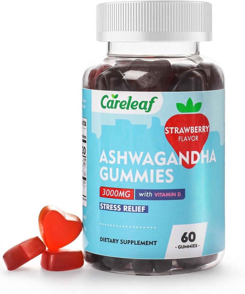 Vegan Ashwagandha Gummies-3000mg Izvleček korenine Ashwagandha z vitaminom D2 