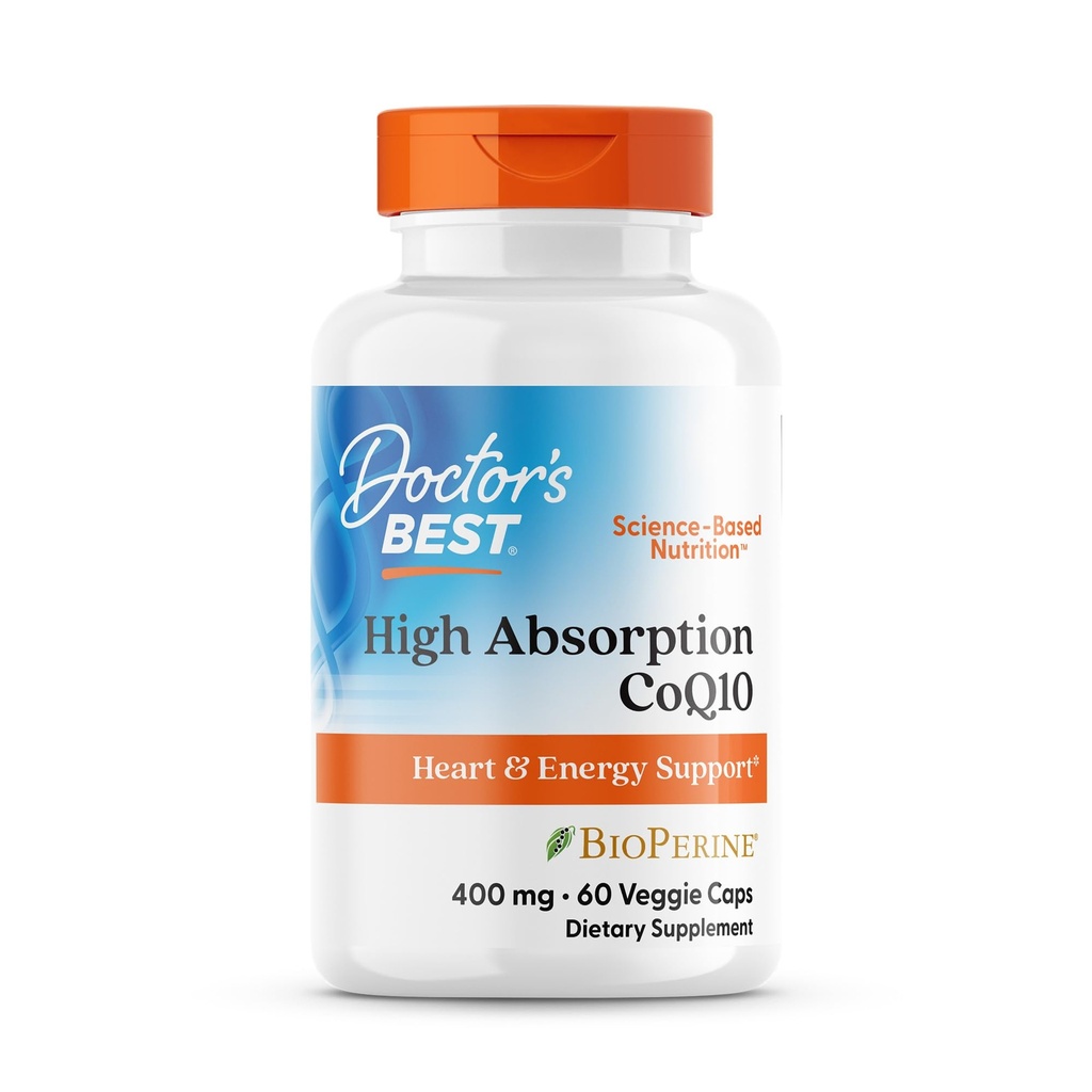 Zdravnikov BEST visoka absorpcija CoQ10, Heart & Energy Support, USP preverjen, naravno fermentirani CoQ10, Non-GMO, Gluten Free, Soy Free, Vegan 60 Veggie Caps