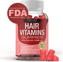 Vitamin las Gumies Dopolnilo za ženske & moške – Rast las Vitamini 5000mcg Biotin Gumies, Folna kislina, Vitamin C & E, Podpora Močnejši & Debeli lasje, Koža, Nails, Non-GMO Vegam za, 60 Count