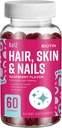 KelZ Biotin las, kože in nohti Dopolnilo Gummies, Raspberry Flavor, 60 Število (Pack od 1)