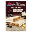 Atkins Coffee House Collection Vanilla Latte Bar, 16g beljakovin, 2g sladkorja, 4g neto ogljikovih hidratov, 13g vlaknin, 12 grofov