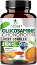 Glukozamin Chondroitin MSM 2100mg Complex - Skupni dodatek za podporo za skupno mobilnost in udobje za moške in ženske s kurkuma & Boswellia, Trojna moč Glukozamin dopolnila - 120 kapsul