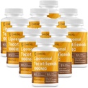 Liposomski Tokotrienoli 1000 mg - visoka biorazpoložljivost Vitamin E Tocotrienoli Dodatki,95% Delta & 5% Gama Tocotrienol Kapsule podpirajo kožo,Bone,Antioksidant,600 Softgels
