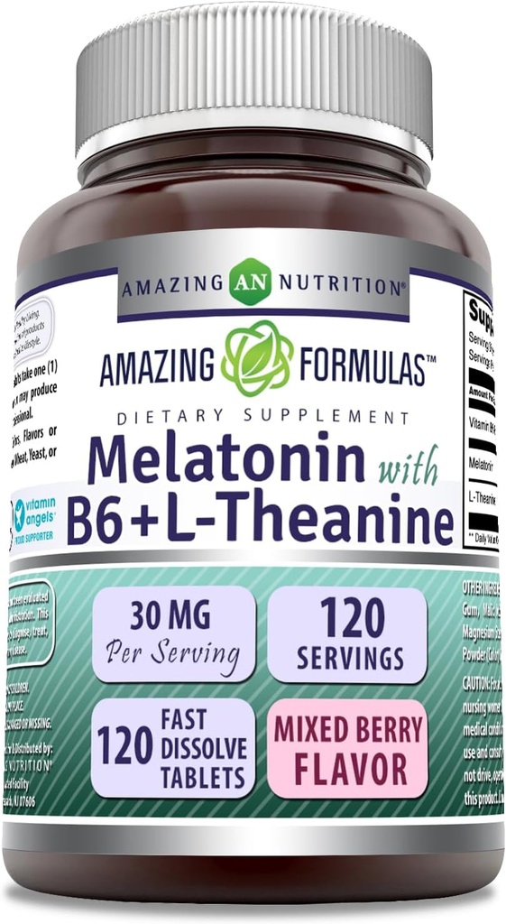 Osupljive formule Melatonin z vitaminom B6 + L-teanino dodatek 