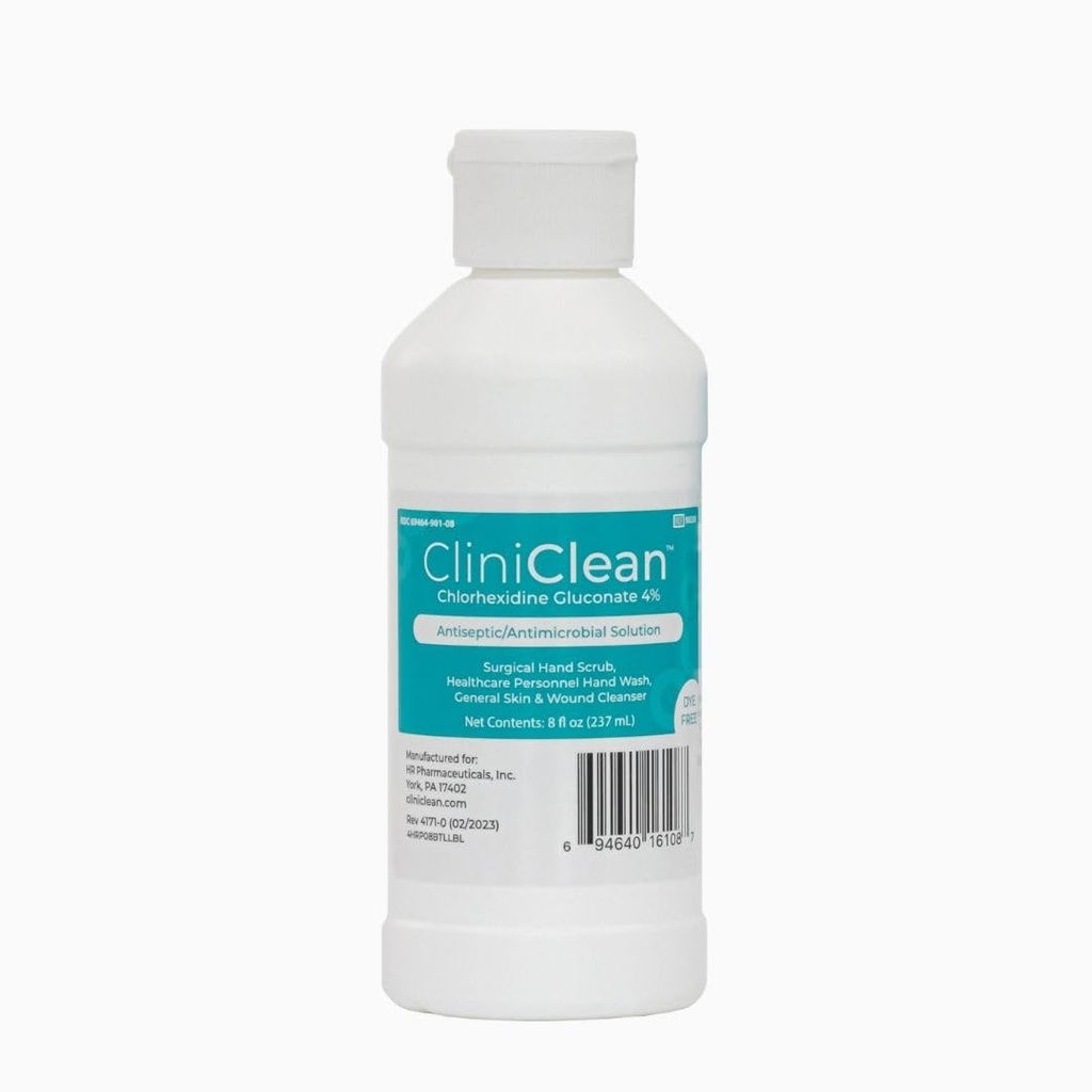 Vsestranska, antiseptična raztopina, ki vsebuje klorheksidin glukonat 4% (CHG), brez vonja, brez barvila, priprava bolnika pred Opom, Personal Hand Wash, Hand Scrub (4 oz. flip-Top - 1 steklenica) - končna serija