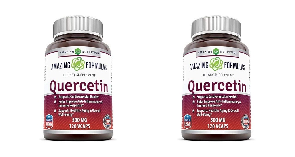 Neverjetne formule Quercetin 500 Mg, 120 VCaps - prehranska dopolnila, veganske kapsule, ne-GMO, Gluten brezplačno - Optimalna z uravnoteženo dieto in redno vadbo