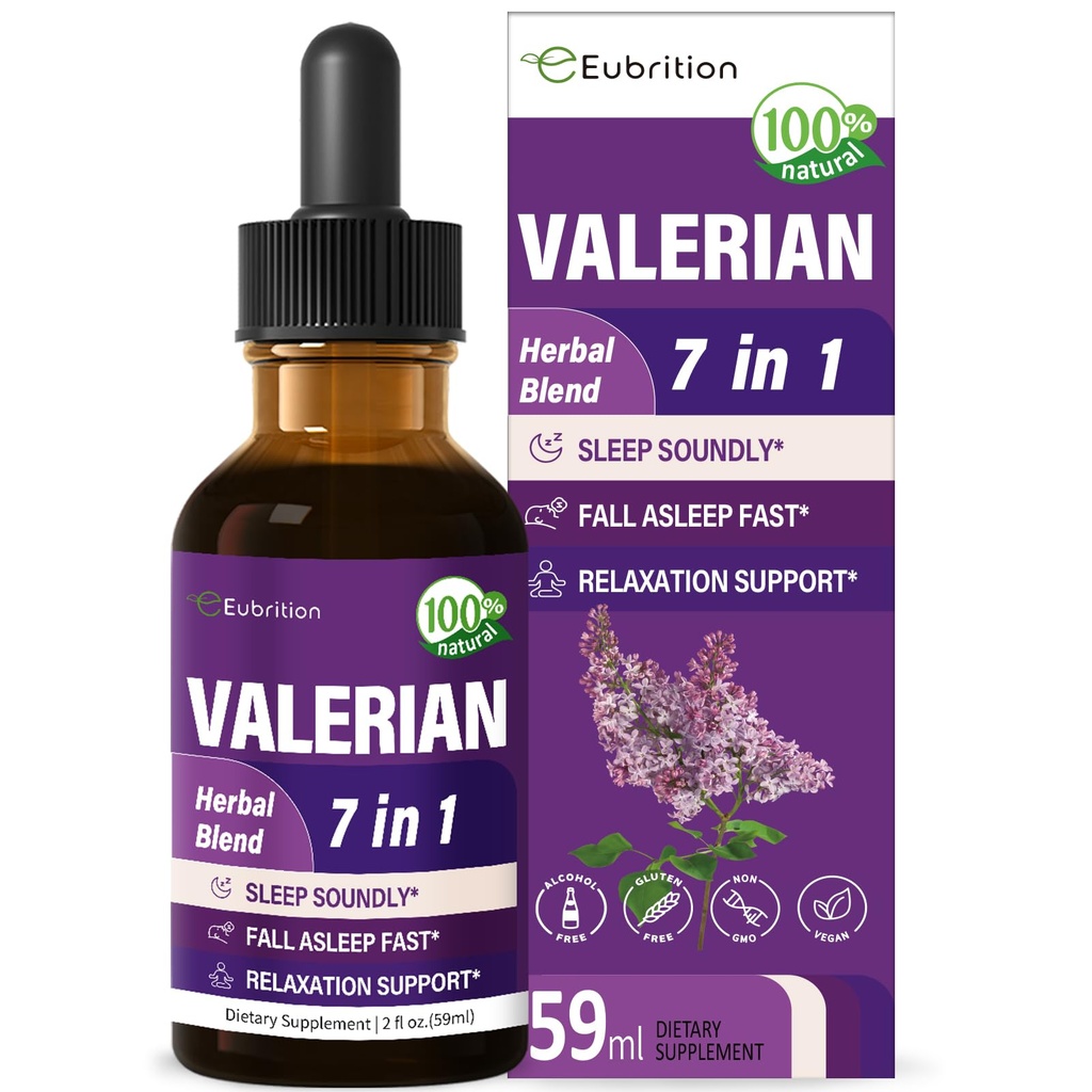 Valerian Koren Sleep podporo kapljice, Passion Flower, Kamilica, Sivka, Soursop Leaves, & Hibiscus Herb Extract dodatek Tinkture za spanje Zvočno & Globoko. Popolno s Spečimi zvoki. 2oz