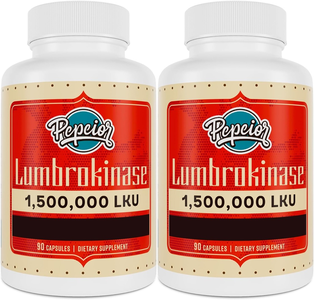 Lumbrokinaza 200 mg (Max Activity 1.500 000 LKU) - Lumbrokinaza encimi dodatek, učinkovitejši od Nattokinaze - 90 kapsul (2 steklenici)