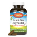 Carlson - Cal-Mag Gels, 2:1 Razmerje med kalcijom in magnezijem, podpora kostem, proizvodnja energije, 100 Soft geli