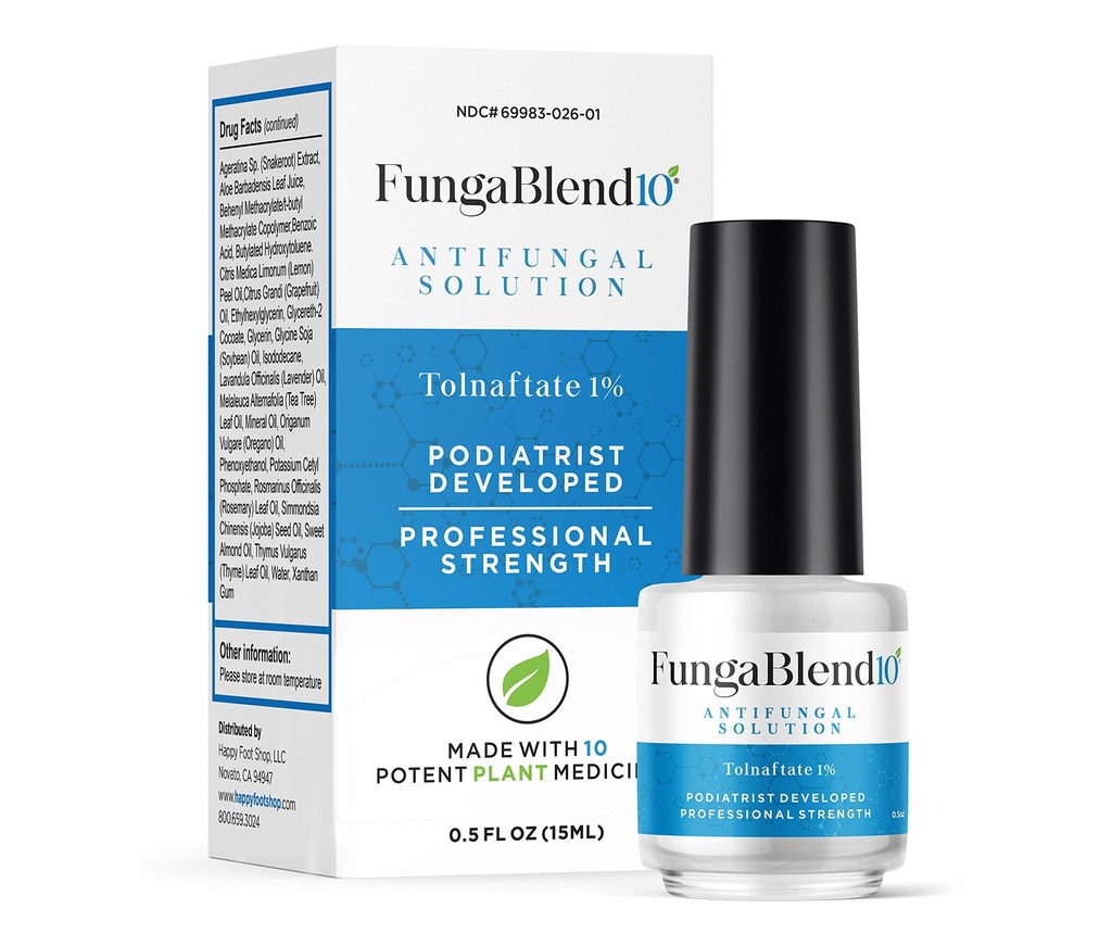 FungaBlend 10 - Antiglivično zdravilo:1% Tolnaftat in 10 Rastlinska zdravila - Toenail Fungus zdravljenje za žel za popravilo nohtov, Športne noge, Jock Srbečica, Ringfilm - Topical rešitev za prste in nohte