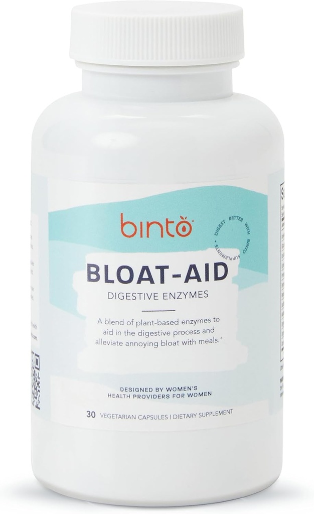 Binto Bloat-aid - Prebavni encimi - Na rastlinah osnovani prebavni encim dopolnila za podporo zdravje prebavljanje in cut navzdol na Bloat - konzervans-free, Gluten-free, Non-GMO
