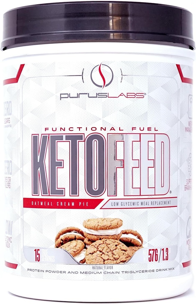 Purus Labs KetofeED Beljakovine v prahu, 15 serviranja (ovsena kremna pita)
