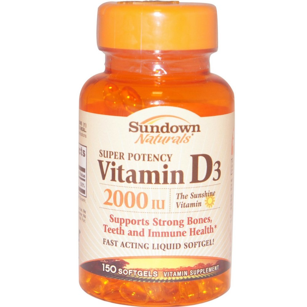 Sončni zahod, vitamin D- 2000 Iu Softgels, 150 ct