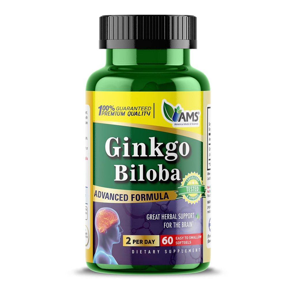 Amerika Medic & Science Ginkgo Biloba 60mg (60 Softgels) 