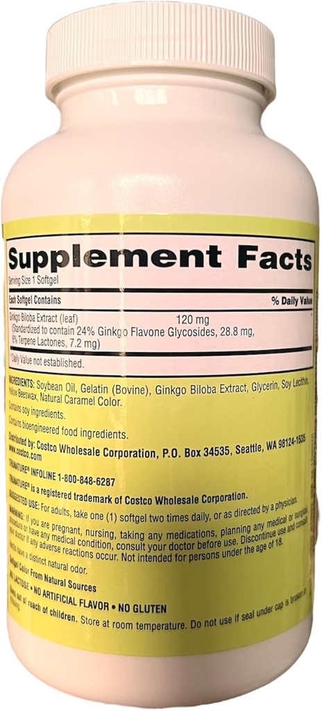 Gingko Biloba TRU Narava 120mg 340 softgel 1 pakiranje