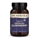 Dr. Mercola Organic Fermented Elderberry, 30 Serving (60 kapsul), prehranska dopolnila, Podpira zdravje dihal, Non-GMO, Certified USDA Organic