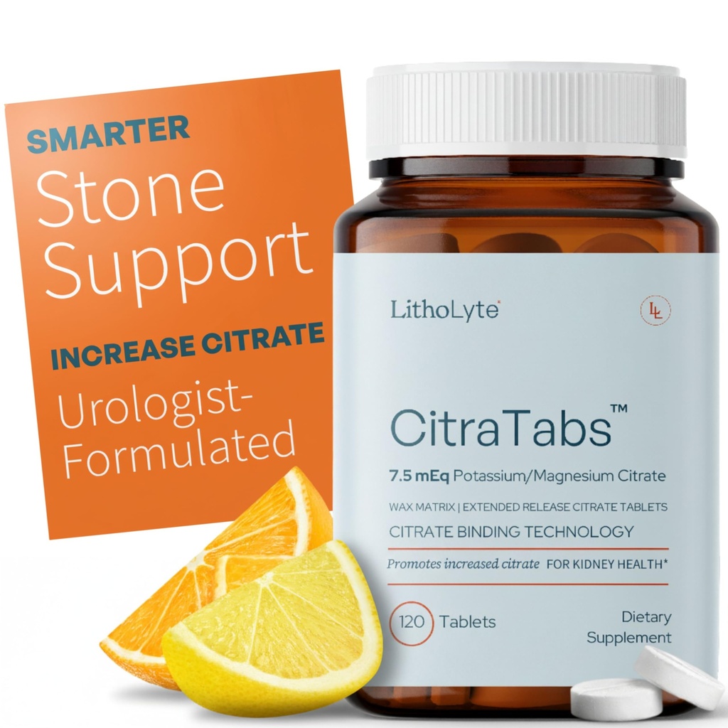 CitraTabs® 7.5 mEq | Extended-Release Citrate Tablets | Kidney Health Protector | Science-Backed Support Beyond Cleanse, Detox, or Stone Dissolver Supplements | 120 Tablets