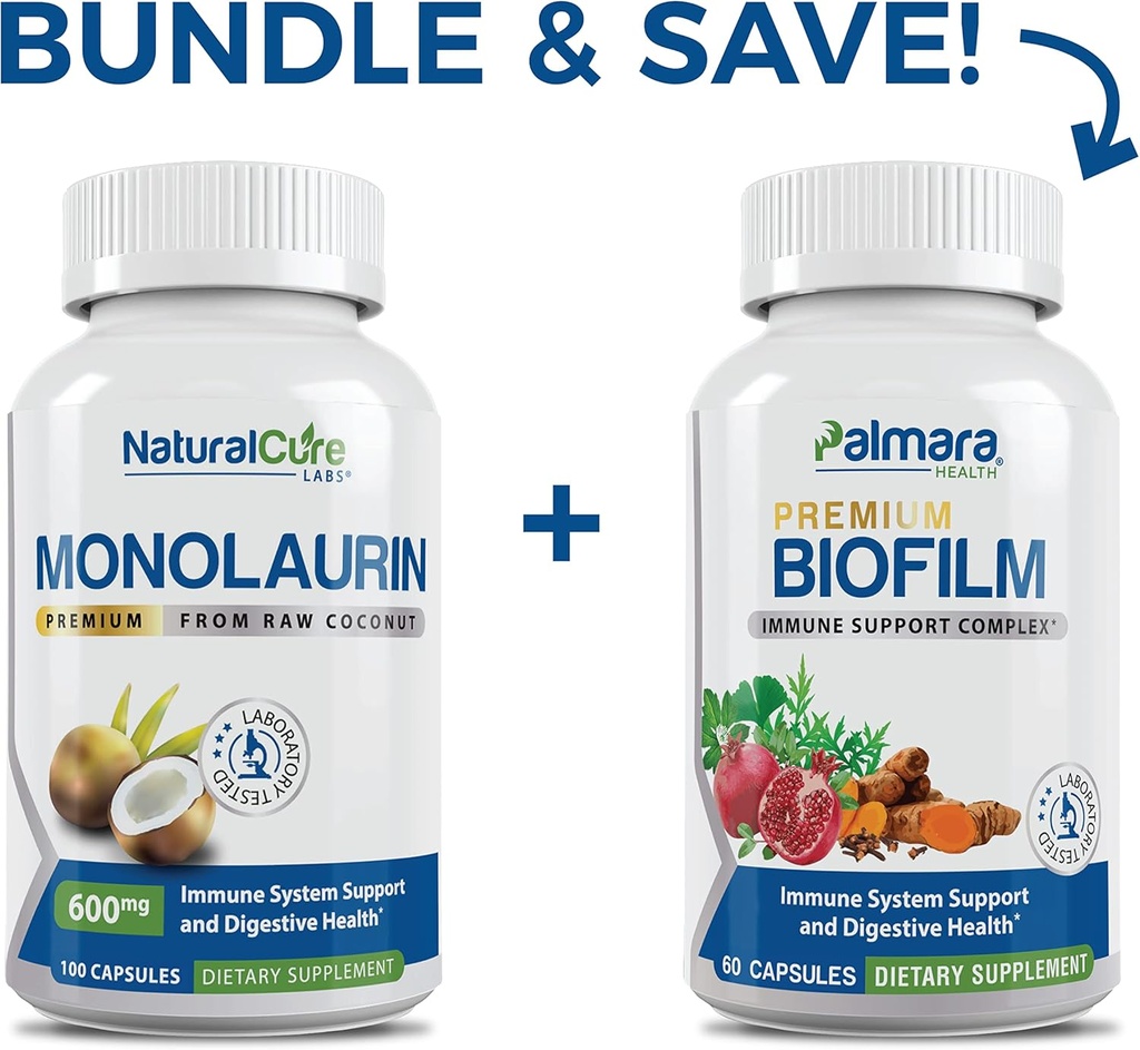Naravne ozdravitve: Premium Monolaurin 600mg + Biofilm Complex