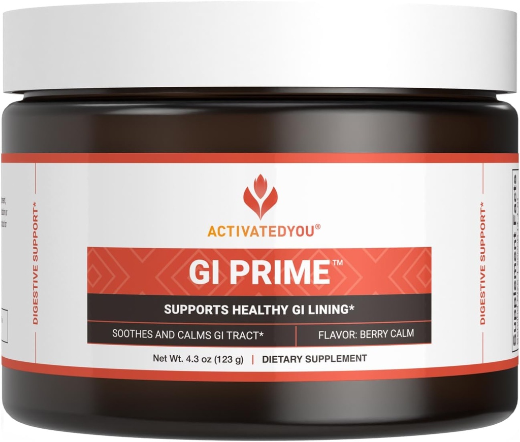 ACTIVATEDAYOU GI Prime Digestive Health Drink za podporo zdravo GI Lining, Izboljšati Prebavne udobje in energijo - Berry Calm Flavor (30 strežnice)