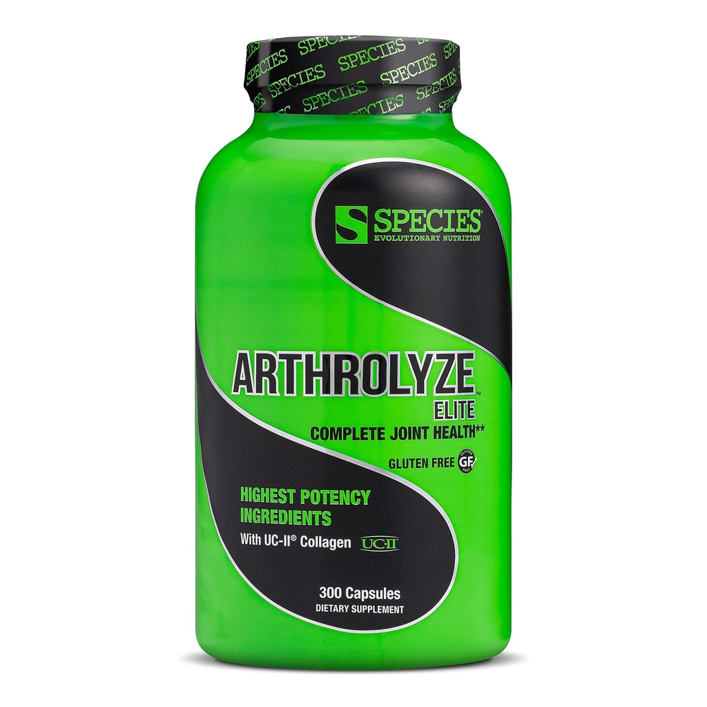 Species Nutrition Arthrolyze Joint Repair Supplement, fortified with UC-II Collagen, MSM, Glukozamin, Chondroitin, High Potency Connect Tsue & Joint Support (300 kapsul)