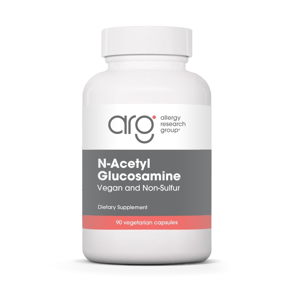 Alergija Raziskovalna skupina N-Acetil D-glukozamin 500mg - NAG dodatek, Skupna podpora, Glukozamin sulfat, Skupno zdravje Formula, Aktivator gibljivosti, Vegan, Ne-Sulfur, Vegetarian kapsule - 90 Število