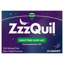 Vicks ZzzQuil, nočno pomoč za spanje LiquiCaps, 25 mg Difenhidramin HCl, št. 1 Blagovna znamka za spanje, nenavadna formacija, hitro spanje, 24 Število
