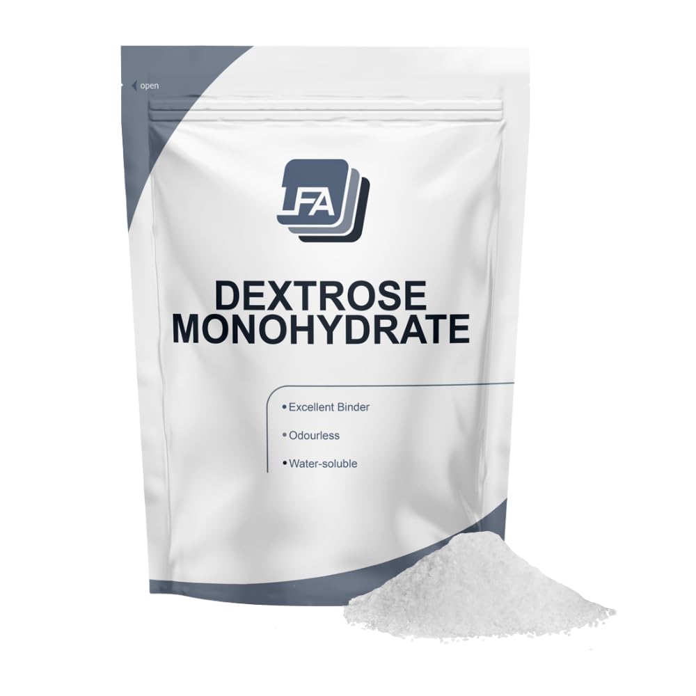 Dekstroza monohidrat v prahu - 1 kg (2,2 lb) - sladilo za živilo - dodatek za vadbo Sestavina - tableta v stroju za tisk Pomožne snovi sladkor