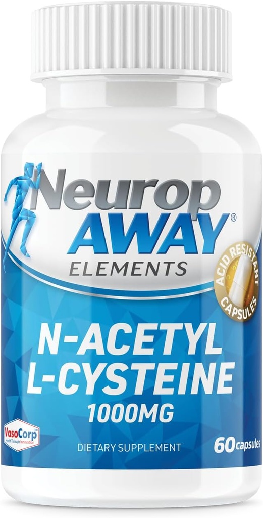 NeuropAWAY Elements N-Acetil L-Cysteine 1000 mg 60ct s kapsulami (60 1000 mg kapsule na steklenico)