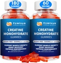Kreatin monohidrat Gumiji 5g za moške in ženske, 7100mg z liposomskim tavrinom, BCAA, Alfa GPC, B12, Kreatin monohidrat Žveči za mišično rast, jagodni okus, 180